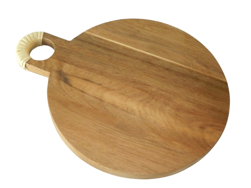 Rattan accent acacia serving Board